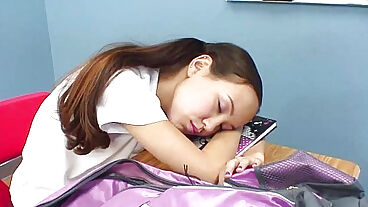 Teacher banging skinny Asian teens tight pussy