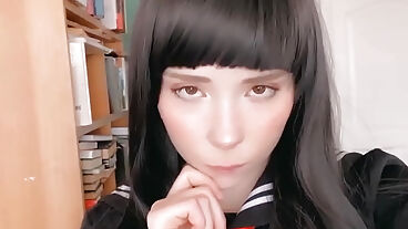 Japanese Student Deep Sucking Dick and had Cowgirl Sex