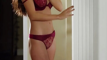 Amateur Asian teen in lingerie and boots